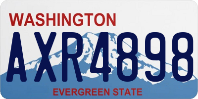 WA license plate AXR4898