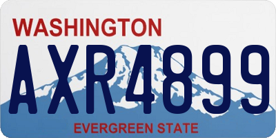 WA license plate AXR4899