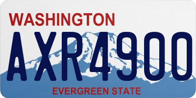 WA license plate AXR4900