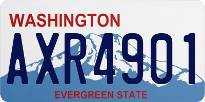 WA license plate AXR4901