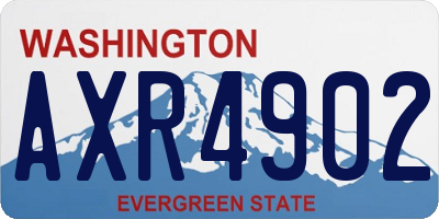 WA license plate AXR4902