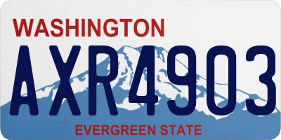 WA license plate AXR4903