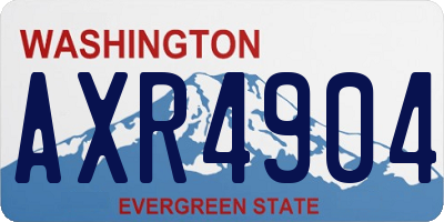 WA license plate AXR4904