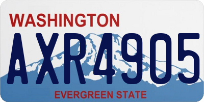 WA license plate AXR4905