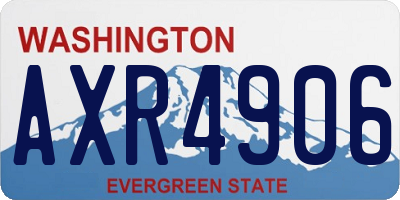 WA license plate AXR4906