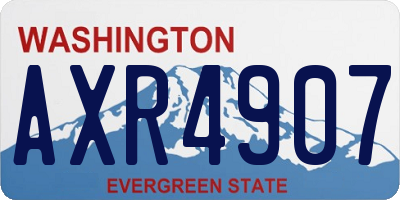WA license plate AXR4907