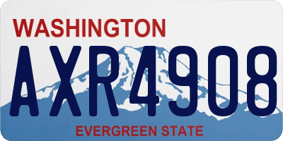 WA license plate AXR4908