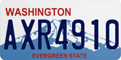 WA license plate AXR4910