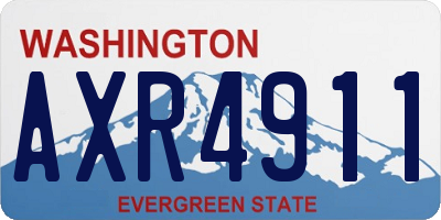 WA license plate AXR4911