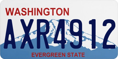 WA license plate AXR4912