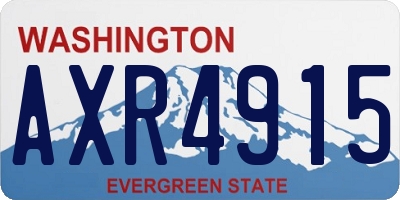 WA license plate AXR4915