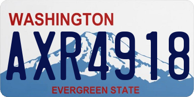 WA license plate AXR4918