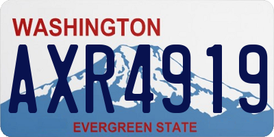 WA license plate AXR4919