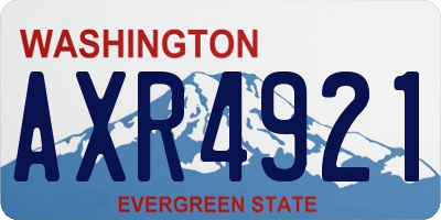 WA license plate AXR4921