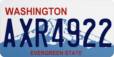 WA license plate AXR4922