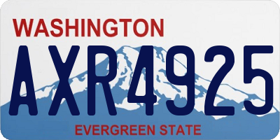 WA license plate AXR4925