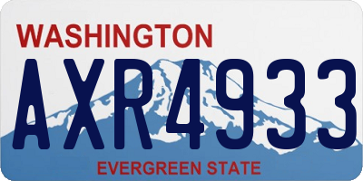 WA license plate AXR4933