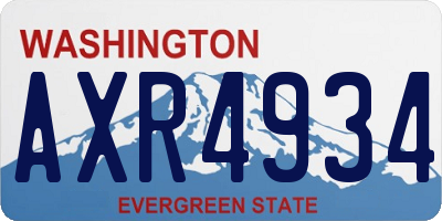 WA license plate AXR4934