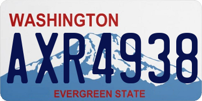 WA license plate AXR4938