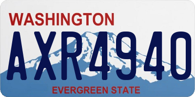 WA license plate AXR4940