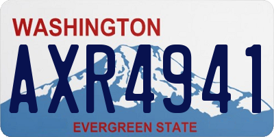WA license plate AXR4941