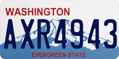 WA license plate AXR4943