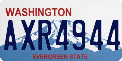 WA license plate AXR4944