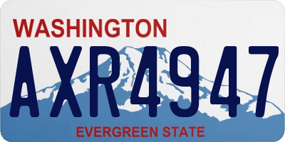 WA license plate AXR4947