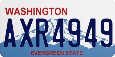 WA license plate AXR4949