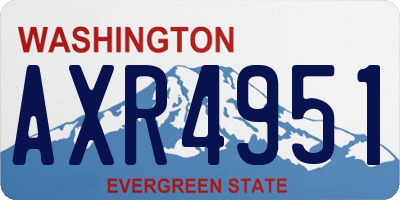 WA license plate AXR4951
