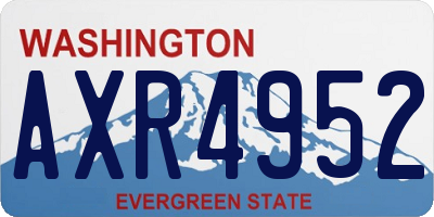 WA license plate AXR4952