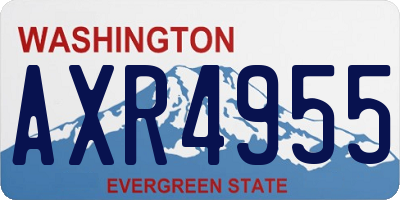 WA license plate AXR4955