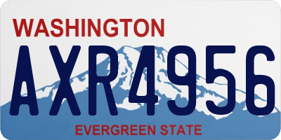 WA license plate AXR4956