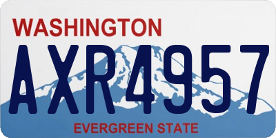 WA license plate AXR4957