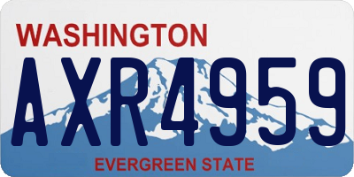 WA license plate AXR4959