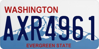 WA license plate AXR4961