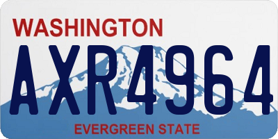 WA license plate AXR4964