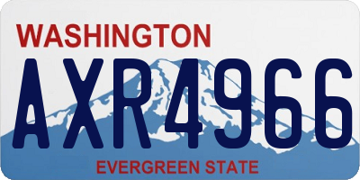 WA license plate AXR4966