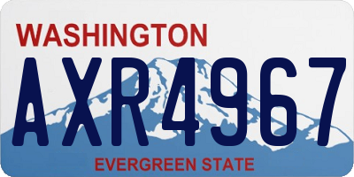 WA license plate AXR4967
