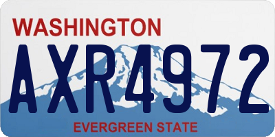 WA license plate AXR4972