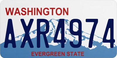 WA license plate AXR4974