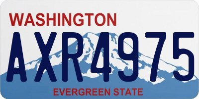 WA license plate AXR4975