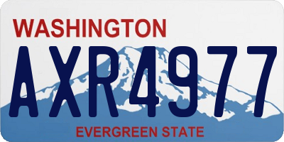 WA license plate AXR4977