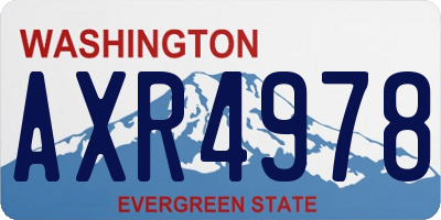 WA license plate AXR4978
