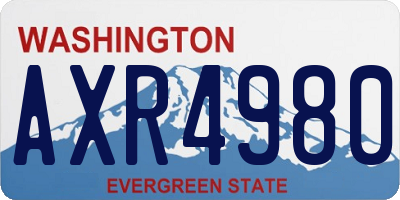 WA license plate AXR4980