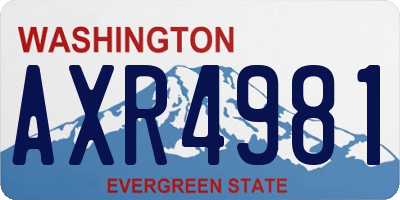 WA license plate AXR4981