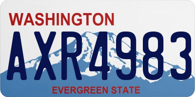 WA license plate AXR4983