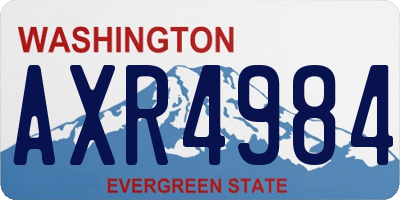 WA license plate AXR4984