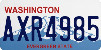 WA license plate AXR4985