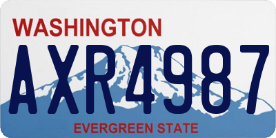 WA license plate AXR4987